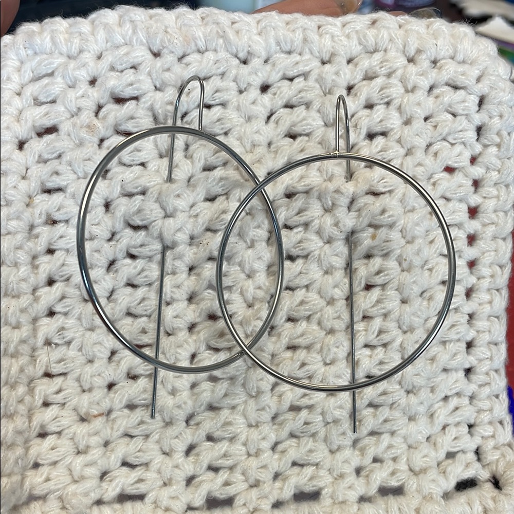 Silver Hoop Earrings